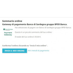 Gateway pagamento Banco di Sardegna gruppo BPER Banca modulo PrestaShop